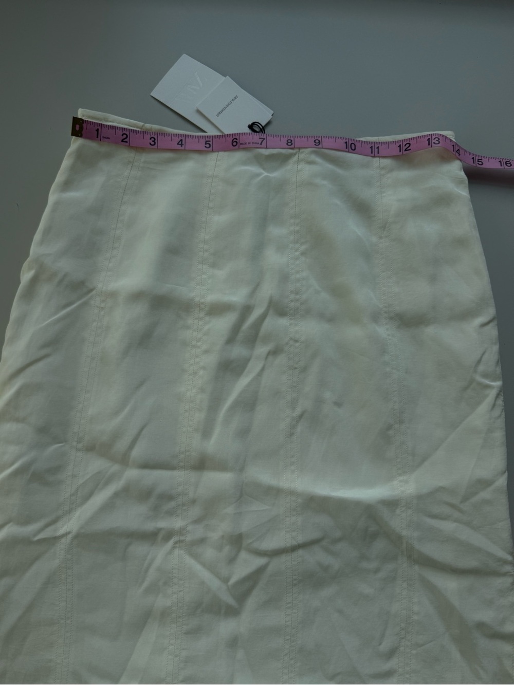 NWT Zara ZW Collection Combination Midi Skirt Ecru S - Picture 6 of 10